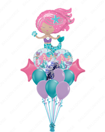 Helium Filled Mermaid Themed Balloon Bouquet
