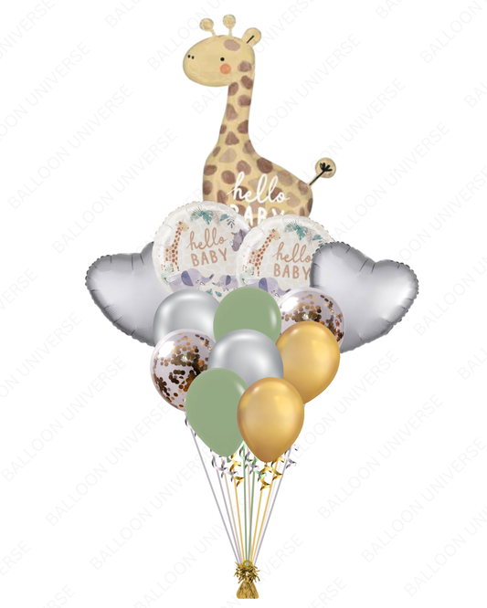 Giraffe-Themed Balloon Decor for Baby Showers & Birthdays