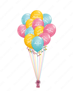 Helium Filled Happy Mother's Day Balloon Bunch