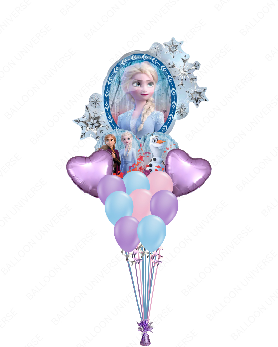 Elsa, Anna, and Olaf Mylar balloons for themed décor