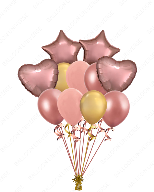 Bunch of Rose Gold Balloons