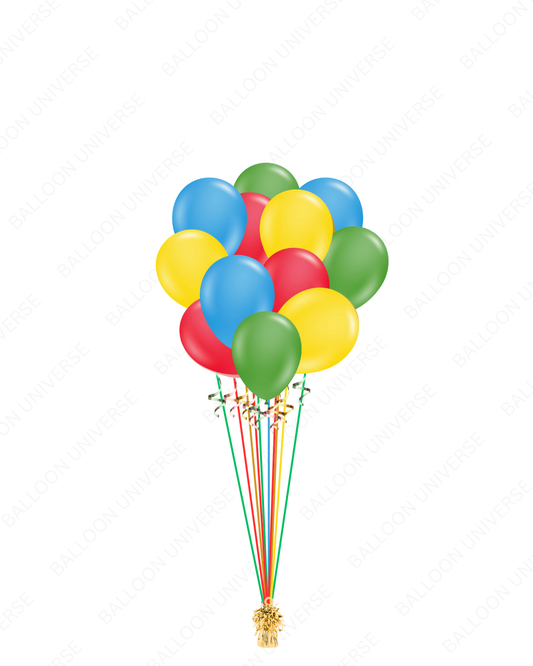 Multi-Color Helium Filled Latex Balloon Set