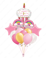 Birthday Cupcake Balloons for Her First Birthday