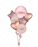 Luxury Rose Gold Balloon Bouquet For Birthday Babe