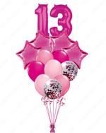 Celebrate with Pink - Number Balloon Bouquet (Customizable)