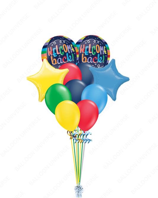 Colorful Welcome Back Orbz Balloon Bouquet