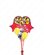 18" Mickey Mouse Birthday Balloons with Latex & Confetti