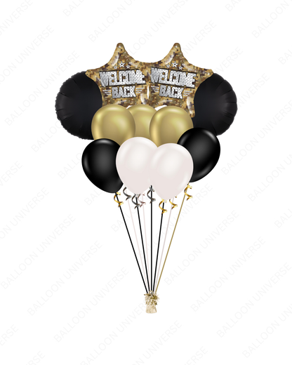 Welcome Back Military Camo Star Balloon Set