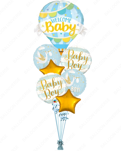 Welcome Baby Boy Hot Air Balloon Bouquet