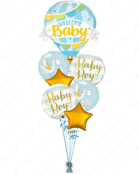 Welcome Baby Boy Hot Air Balloon Bouquet