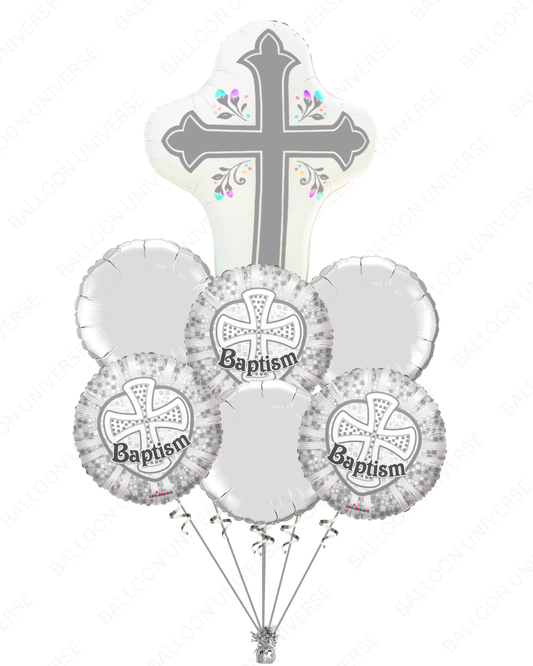 Baptism Cross Balloon Bouquet