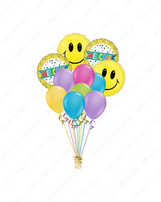 Smiley Welcome Balloon Bouquet