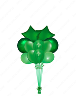 Green Latex & Mylar Bunch - Helium Filled