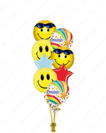 Congrats with Emojis Balloon Bunch
