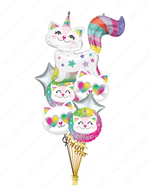 Cute Cat-Themed Birthday Balloons