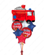 SuperShape Firetruck Mylar Balloon Set for Birthdays