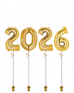 2026 New Year's balloons with helium inflation