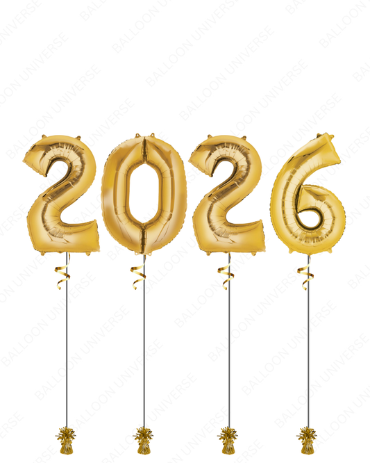 2026 New Year's balloons with helium inflation