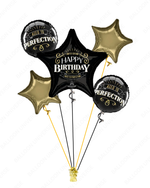 Black & Gold Birthday Decorations for Men  -  "Aged To Perfection"