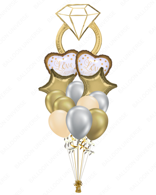 Elegant Wedding Day Celebration Balloon Bouquet