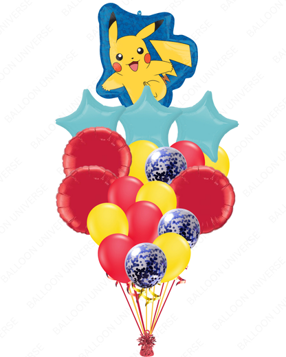 Pokemon Pikachu Helium Balloon Bouquet