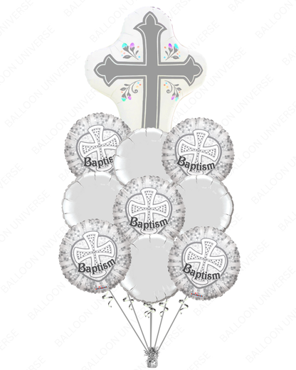 Baptism Cross Balloon Bouquet