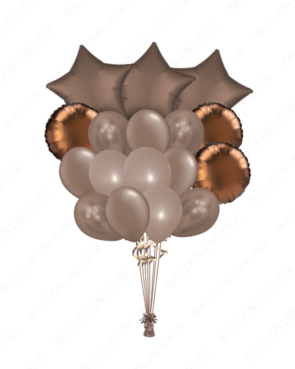 Brown Latex & Mylar Bunch