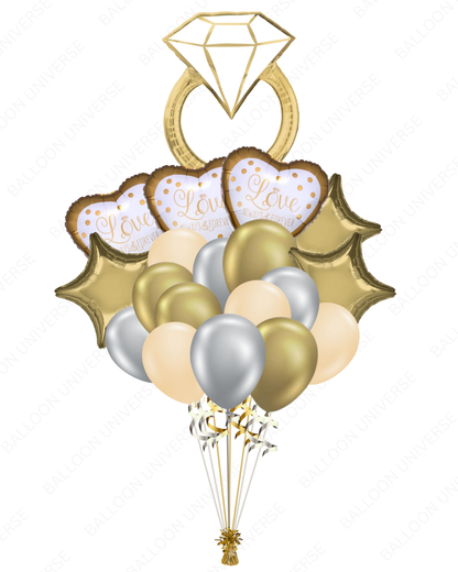 Elegant Wedding Day Celebration Balloon Bouquet
