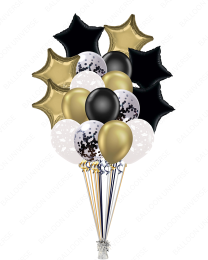 Balloon Bouquet - Black & Gold Theme