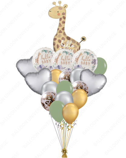 Giraffe-Themed Balloon Decor for Baby Showers & Birthdays
