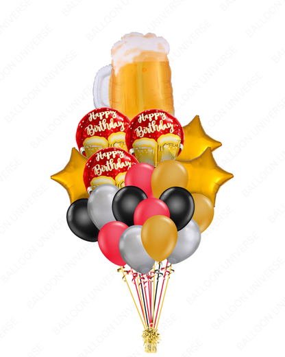 SuperShape Beer Mug Birthday Balloon Bouquet
