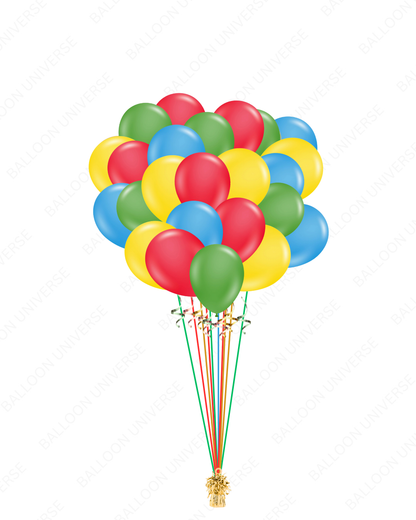 Multi-Color Helium Filled Latex Balloon Set
