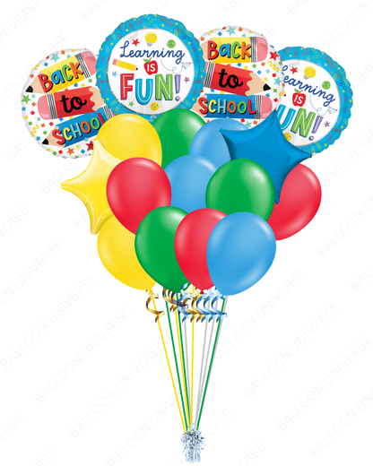 Colorful "Back to School" Balloon Bunch