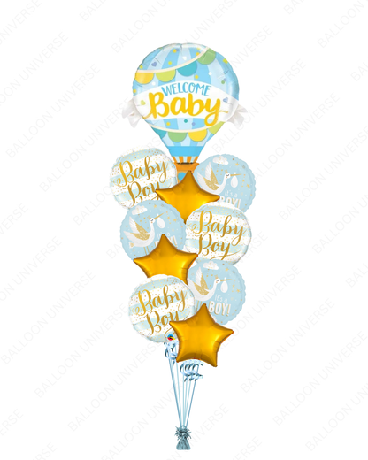 Welcome Baby Boy Hot Air Balloon Bouquet