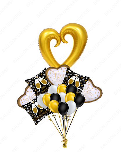 Happy Anniversary balloon Bunch