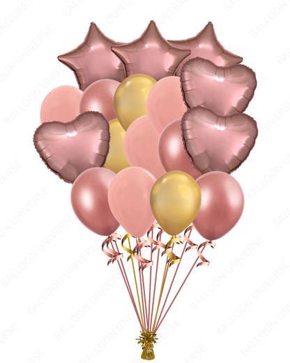 Bunch of Rose Gold Balloons