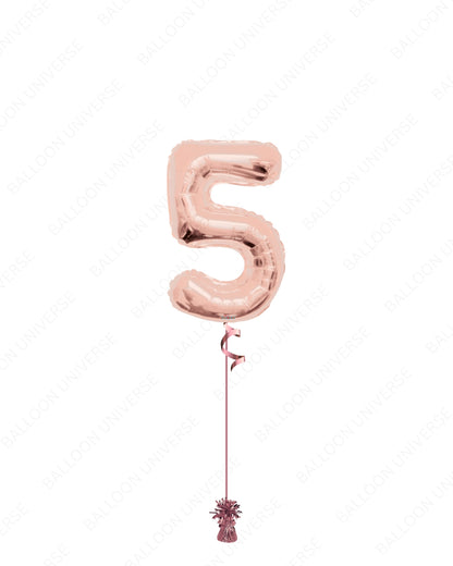 Supershape Number Balloon (Custom Colour + Number)