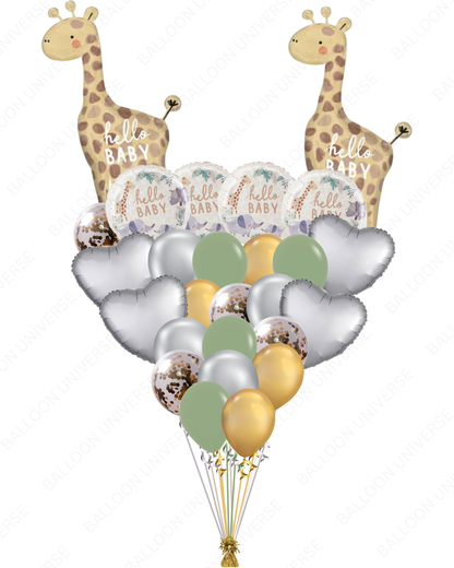 Giraffe-Themed Balloon Decor for Baby Showers & Birthdays