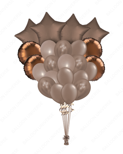 Brown Latex & Mylar Bunch