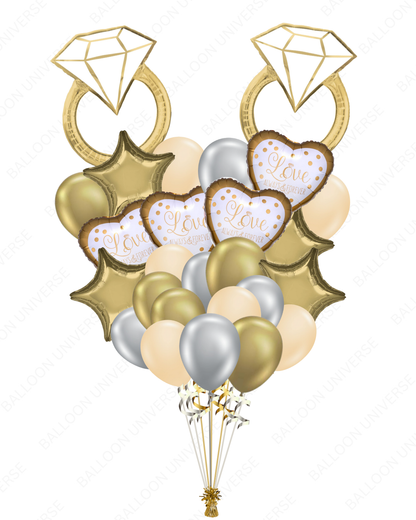 Elegant Wedding Day Celebration Balloon Bouquet