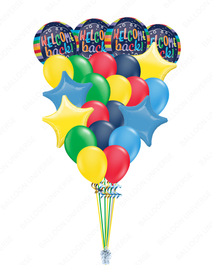 Colorful Welcome Back Orbz Balloon Bouquet