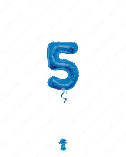 Supershape Number Balloon (Custom Colour + Number)