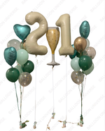 Champagne Green & Beige Number Setup (Custom Number)