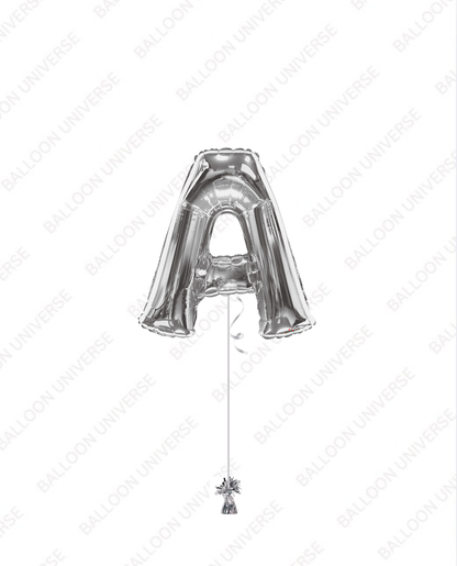 One 34" Letter Balloon With Weight (Custom Colours + Letters)