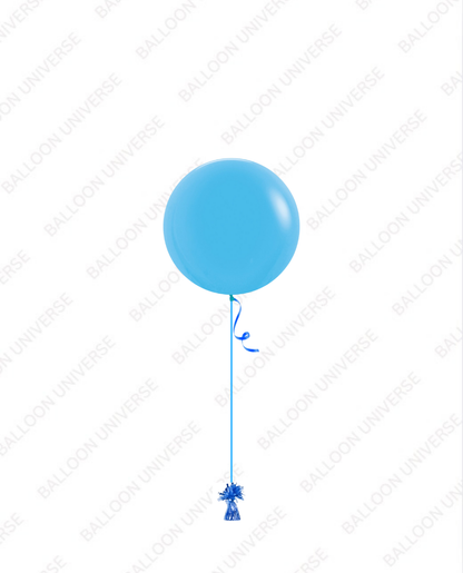 One 24" Latex Balloon with Weight