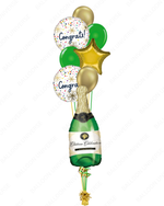 SuperShape Champagne Bottle Balloon Set - Helium Filled