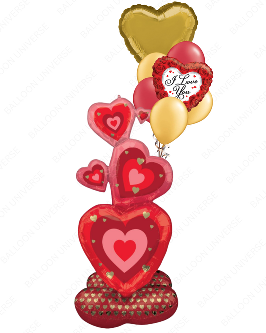 55” "I Love You" Stacking Hearts AirLoonz