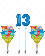 Colorful Birthday Balloon Arrangement (Custom Numbers)