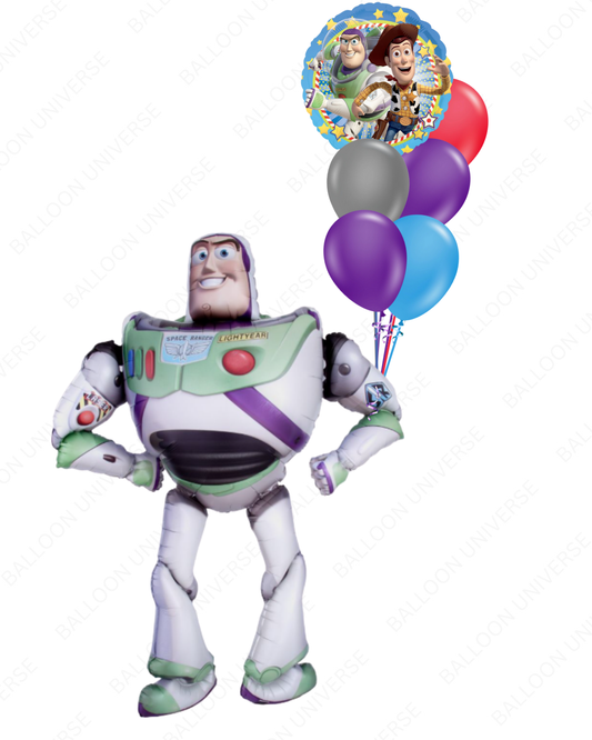 Buzz Lightyear toy with balloons  