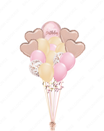  Rose Gold and Pink Balloon Bouquet for Birthdays